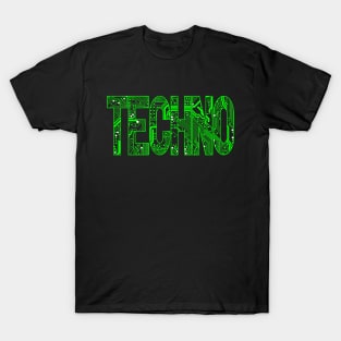 Green Techno Music Lover Circuit Board T-Shirt